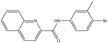 N-(4-bromo-3-methylphenyl)quinoline-2-carboxamide Struktur