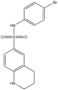 N-(4-bromophenyl)-1,2,3,4-tetrahydroquinoline-6-sulfonamide Struktur