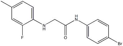 N-(4-bromophenyl)-2-[(2-fluoro-4-methylphenyl)amino]acetamide Struktur