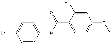 N-(4-bromophenyl)-2-hydroxy-4-methoxybenzamide Struktur