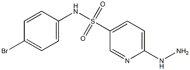 N-(4-bromophenyl)-6-hydrazinylpyridine-3-sulfonamide Struktur