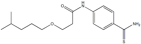 N-(4-carbamothioylphenyl)-3-[(4-methylpentyl)oxy]propanamide Struktur