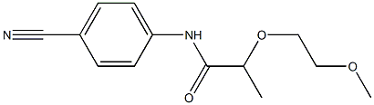 N-(4-cyanophenyl)-2-(2-methoxyethoxy)propanamide Struktur