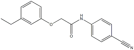 N-(4-cyanophenyl)-2-(3-ethylphenoxy)acetamide Struktur