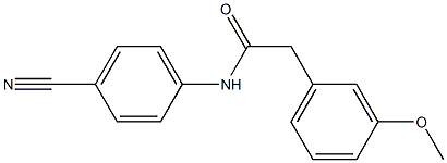 N-(4-cyanophenyl)-2-(3-methoxyphenyl)acetamide Struktur