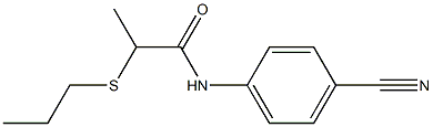 N-(4-cyanophenyl)-2-(propylsulfanyl)propanamide Struktur