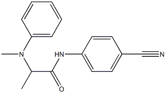 N-(4-cyanophenyl)-2-[methyl(phenyl)amino]propanamide Struktur