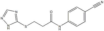 N-(4-cyanophenyl)-3-(1H-1,2,4-triazol-5-ylsulfanyl)propanamide Struktur