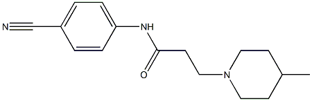 N-(4-cyanophenyl)-3-(4-methylpiperidin-1-yl)propanamide Struktur