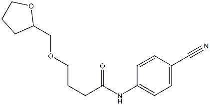 N-(4-cyanophenyl)-4-(oxolan-2-ylmethoxy)butanamide Struktur