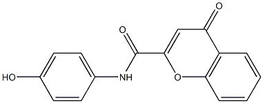 N-(4-hydroxyphenyl)-4-oxo-4H-chromene-2-carboxamide Struktur