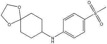 N-(4-methanesulfonylphenyl)-1,4-dioxaspiro[4.5]decan-8-amine Struktur