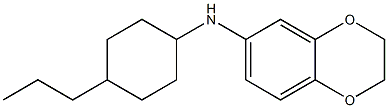 N-(4-propylcyclohexyl)-2,3-dihydro-1,4-benzodioxin-6-amine Struktur