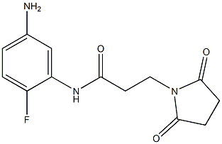 N-(5-amino-2-fluorophenyl)-3-(2,5-dioxopyrrolidin-1-yl)propanamide Struktur