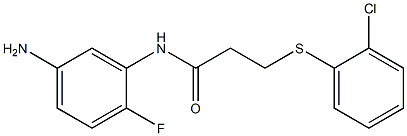 N-(5-amino-2-fluorophenyl)-3-[(2-chlorophenyl)sulfanyl]propanamide Struktur