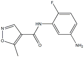 N-(5-amino-2-fluorophenyl)-5-methylisoxazole-4-carboxamide Struktur