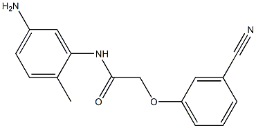 N-(5-amino-2-methylphenyl)-2-(3-cyanophenoxy)acetamide Struktur