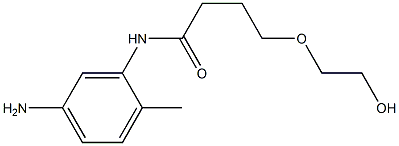 N-(5-amino-2-methylphenyl)-4-(2-hydroxyethoxy)butanamide Struktur