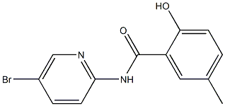 N-(5-bromopyridin-2-yl)-2-hydroxy-5-methylbenzamide Struktur