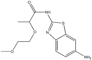 N-(6-amino-1,3-benzothiazol-2-yl)-2-(2-methoxyethoxy)propanamide Struktur