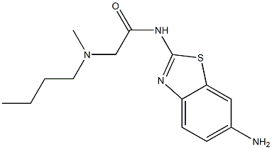 N-(6-amino-1,3-benzothiazol-2-yl)-2-[butyl(methyl)amino]acetamide Struktur