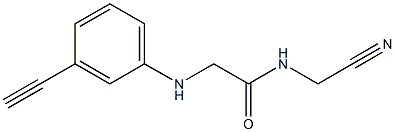 N-(cyanomethyl)-2-[(3-ethynylphenyl)amino]acetamide Struktur