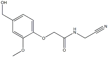 N-(cyanomethyl)-2-[4-(hydroxymethyl)-2-methoxyphenoxy]acetamide Struktur