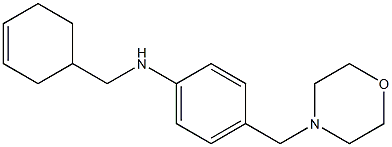 N-(cyclohex-3-en-1-ylmethyl)-4-(morpholin-4-ylmethyl)aniline Struktur