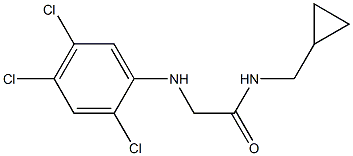 N-(cyclopropylmethyl)-2-[(2,4,5-trichlorophenyl)amino]acetamide Struktur