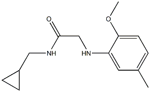 N-(cyclopropylmethyl)-2-[(2-methoxy-5-methylphenyl)amino]acetamide Struktur