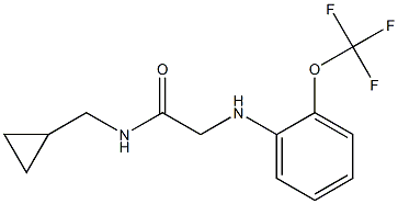 N-(cyclopropylmethyl)-2-{[2-(trifluoromethoxy)phenyl]amino}acetamide Struktur