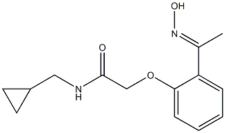 N-(cyclopropylmethyl)-2-{2-[(1E)-N-hydroxyethanimidoyl]phenoxy}acetamide Struktur