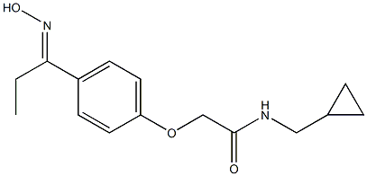 N-(cyclopropylmethyl)-2-{4-[(1E)-N-hydroxypropanimidoyl]phenoxy}acetamide Struktur