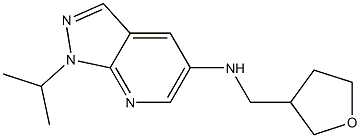 N-(oxolan-3-ylmethyl)-1-(propan-2-yl)-1H-pyrazolo[3,4-b]pyridin-5-amine Struktur