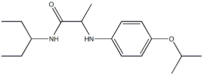 N-(pentan-3-yl)-2-{[4-(propan-2-yloxy)phenyl]amino}propanamide Struktur