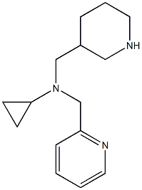 N-(piperidin-3-ylmethyl)-N-(pyridin-2-ylmethyl)cyclopropanamine Struktur