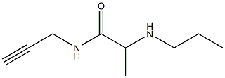 N-(prop-2-yn-1-yl)-2-(propylamino)propanamide Struktur