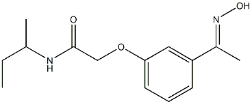 N-(sec-butyl)-2-{3-[(1E)-N-hydroxyethanimidoyl]phenoxy}acetamide Struktur