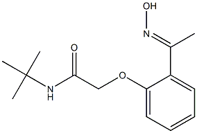 N-(tert-butyl)-2-{2-[(1E)-N-hydroxyethanimidoyl]phenoxy}acetamide Struktur