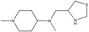 N,1-dimethyl-N-(1,3-thiazolidin-4-ylmethyl)piperidin-4-amine Struktur