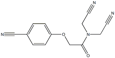 N,N-bis(cyanomethyl)-2-(4-cyanophenoxy)acetamide Struktur