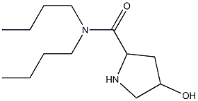 N,N-dibutyl-4-hydroxypyrrolidine-2-carboxamide Struktur