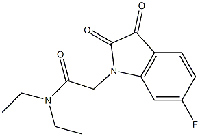 N,N-diethyl-2-(6-fluoro-2,3-dioxo-2,3-dihydro-1H-indol-1-yl)acetamide Struktur