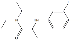 N,N-diethyl-2-[(3-fluoro-4-methylphenyl)amino]propanamide Struktur