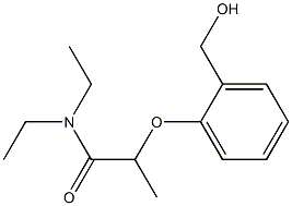 N,N-diethyl-2-[2-(hydroxymethyl)phenoxy]propanamide Struktur