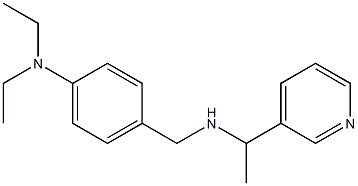 N,N-diethyl-4-({[1-(pyridin-3-yl)ethyl]amino}methyl)aniline Struktur