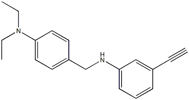 N,N-diethyl-4-{[(3-ethynylphenyl)amino]methyl}aniline Struktur