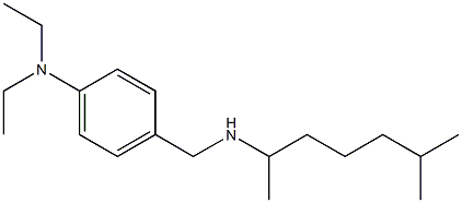 N,N-diethyl-4-{[(6-methylheptan-2-yl)amino]methyl}aniline Struktur