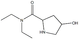 N,N-diethyl-4-hydroxypyrrolidine-2-carboxamide Struktur