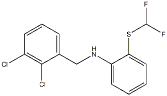 N-[(2,3-dichlorophenyl)methyl]-2-[(difluoromethyl)sulfanyl]aniline Struktur